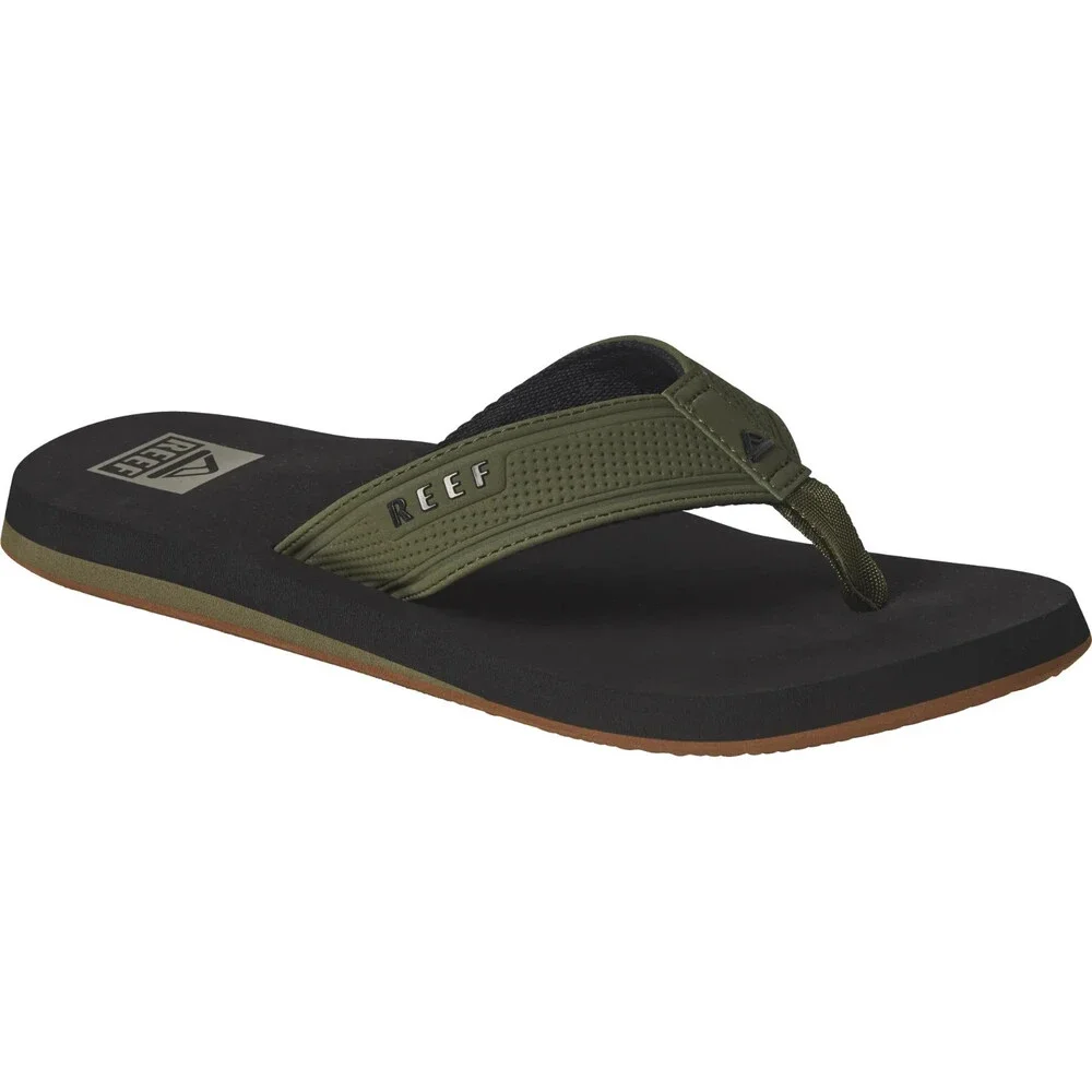 Reef The Layback CJ4366 Sandals Men's US 12 D Olive Green Flip Flops HTAT1509